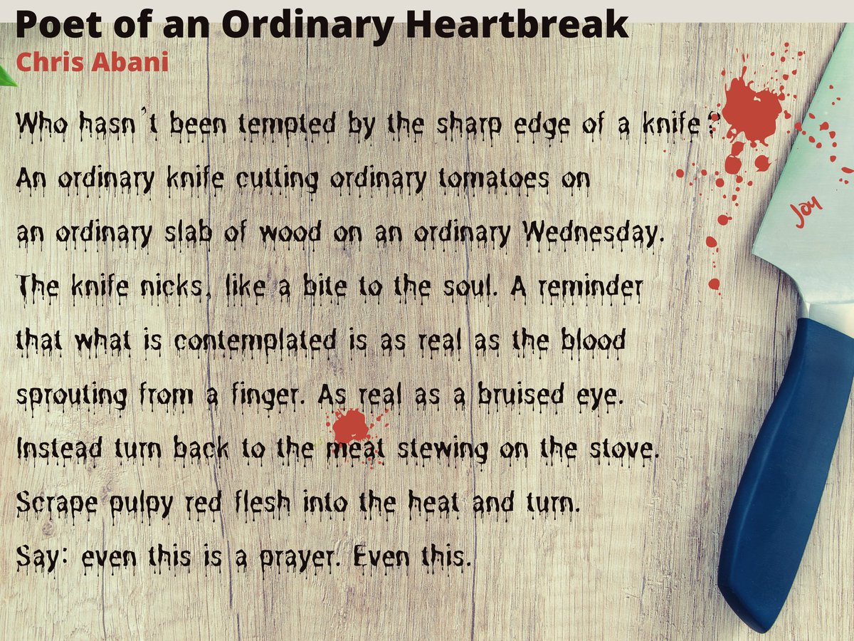 Poet of an Ordinary Heartbreak- Chris Abani #PoetryMonth