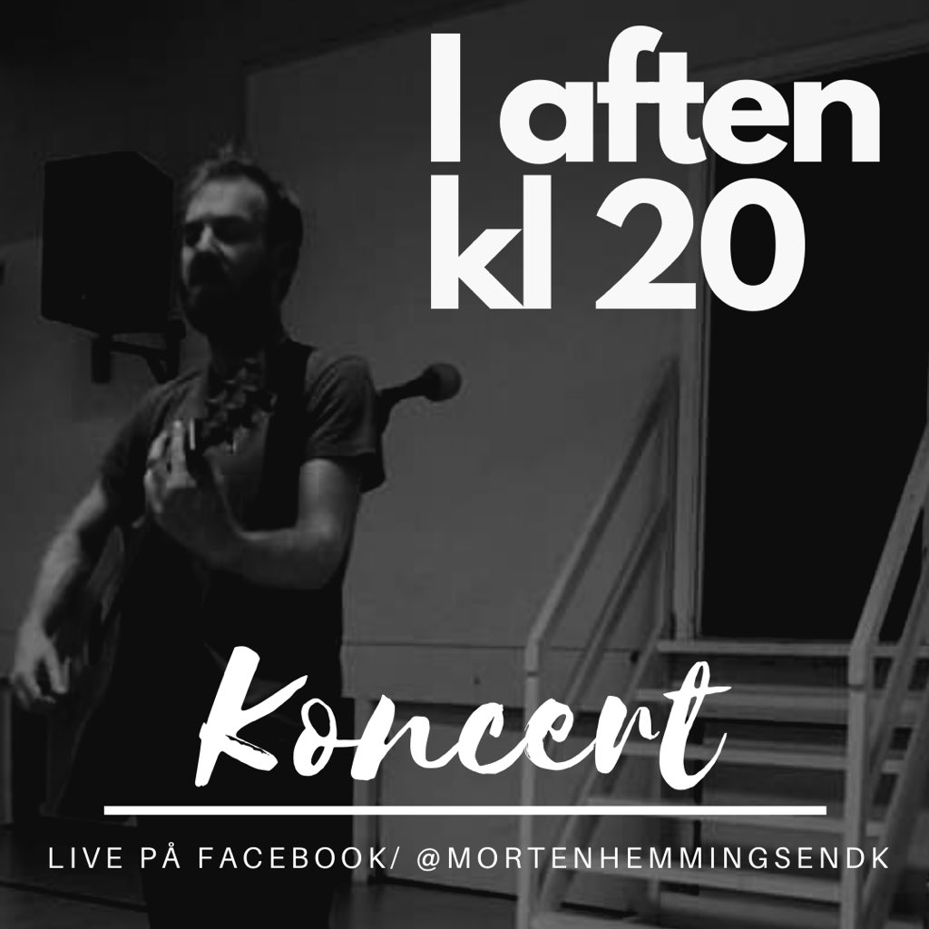 Spiller en streamkoncert i aften. Feel free to join. #livemusik #streamingkoncert #danskmusik