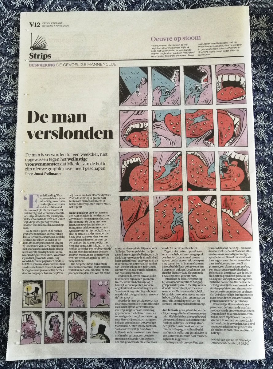 michielvdpol's tweet photo. Paginagroot in de volkskrant vandaag!#degevoeligemannenclub https://t.co/RJ9hN6opuE