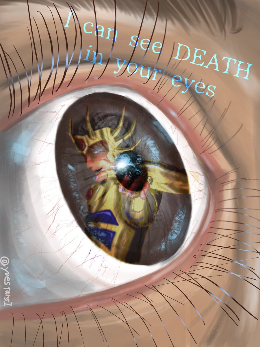 yuestars1's tweet image. “お前の瞳に死が見える”
#cancerdeathmask
#SaintSeiya