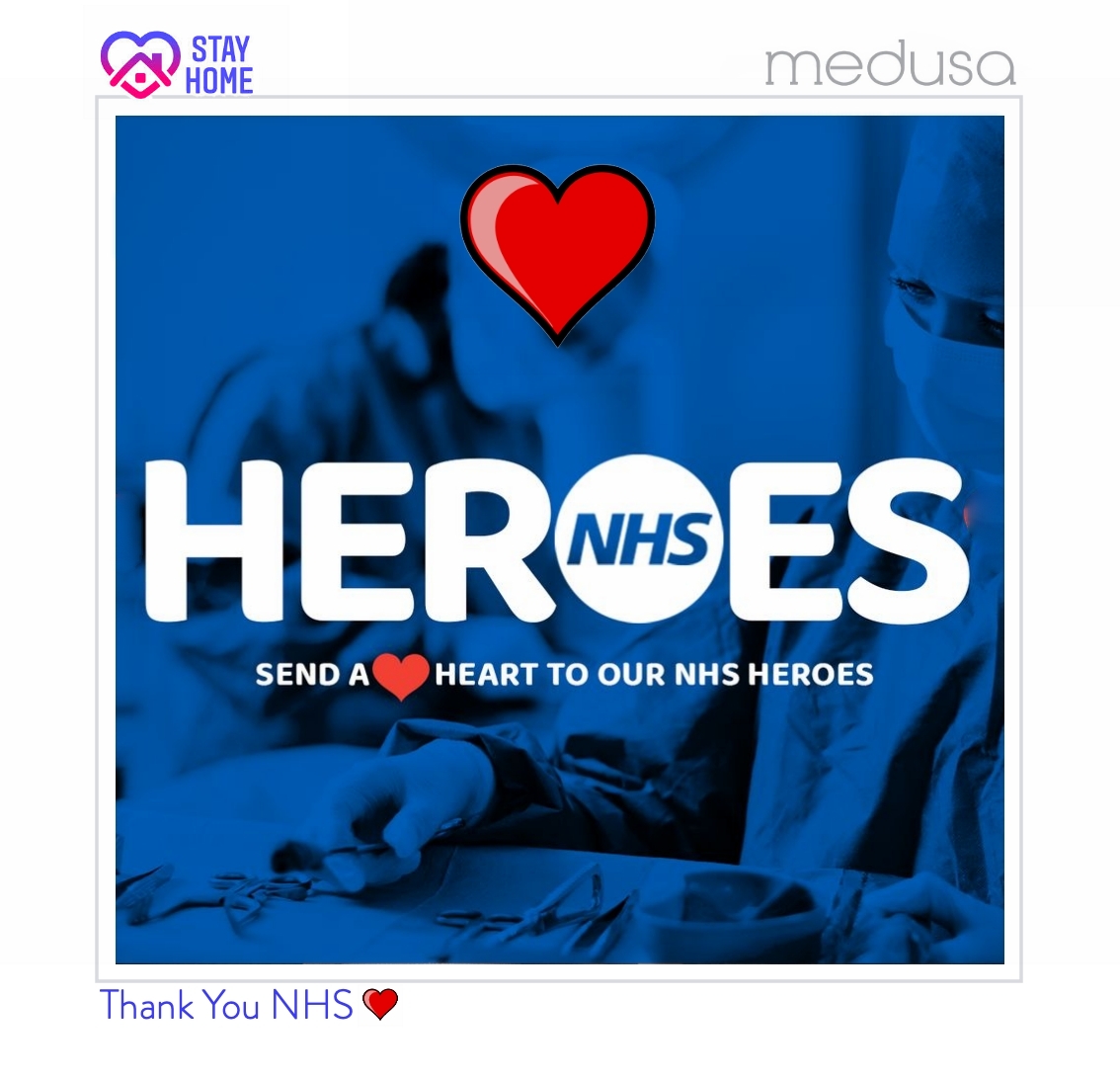 NHS HEROES 
How can you, our lovely clients help? 
Why not indulge in the feel good factor, not once but twice! 
Purchase a voucher online and we will donate a FREE haircut to our NHS hero fund.

Full details here: medusahair.co.uk #wearemedusa