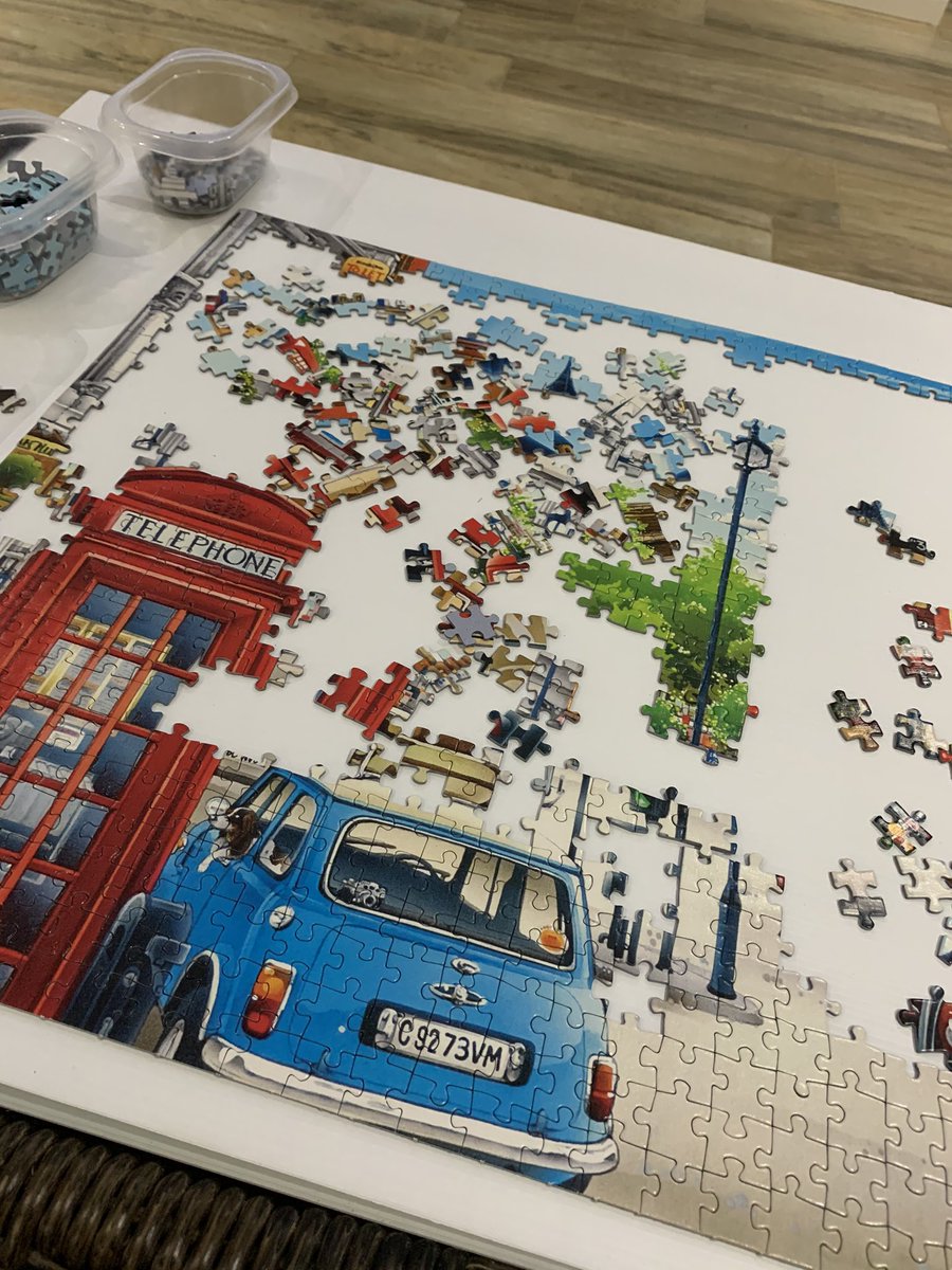 ErinJWare's tweet photo. @TravGoulter I’m drowning in a puzzle 😆 https://t.co/UiotV3zBbj