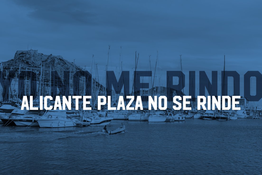 alicanteplaza's tweet photo. 📌 @alicanteplaza no se rinde y mucho menos ahora: tenemos claro que #salimosdeesta y por eso lucharemos hasta el final. 💪
👉 https://t.co/Z6IMXkJ9Fb
#AlicantePlazaNoSeRinde https://t.co/Ce2gLBvZYk