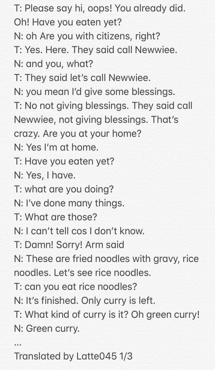 latte045's tweet photo. #TayNew moment in #LiveAtLunchxTawan 
So happy to translate them again.
#Tawan_V #Newwiee https://t.co/Jd0TGOvGt2