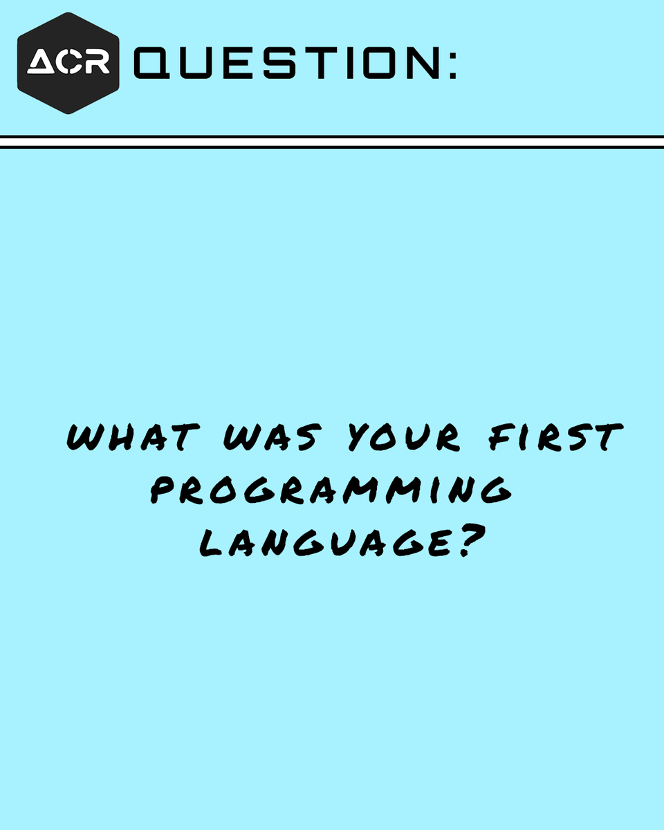 acroynon's tweet image. What was your first programming language?
#askadev #programming #askdeveloper #devcommunity