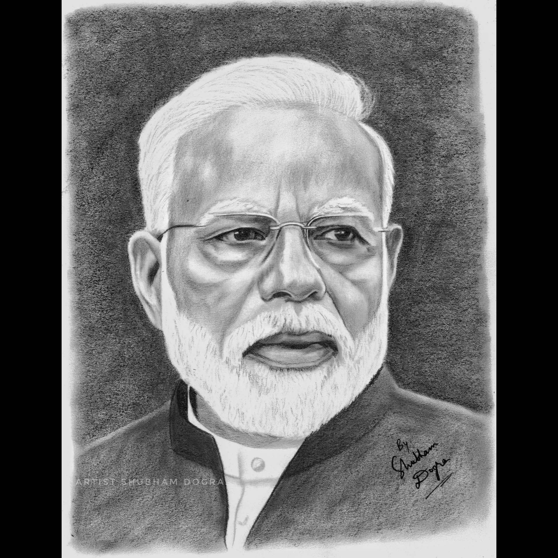 Brilliant Digital Painting Of Prime Minister Narendra Modi   DesiPainterscom