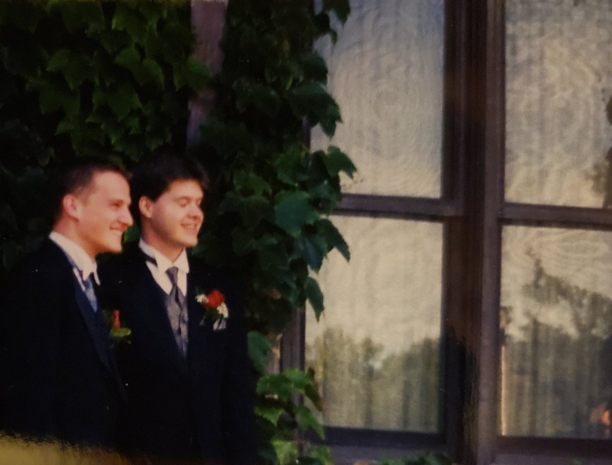 Literally days, or two and a half weeks after this event, my brother's wedding in 2001...My father (pictured right joking with our friends) will be dying in an ICU in a coma. Mechanically breathing from a ventilator at Toronto General. I was at his bedside holding his hand.