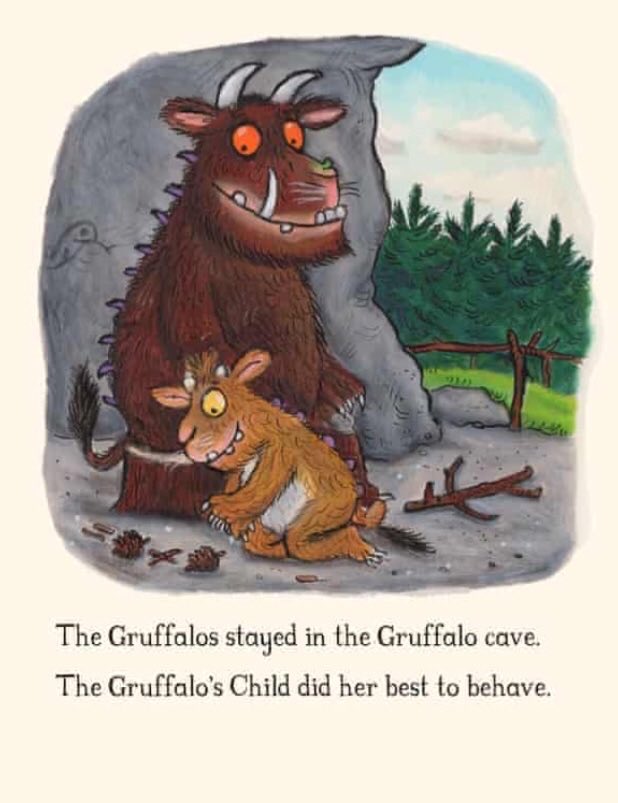 heatherkitt's tweet photo. Even the gruffalo is staying home due to #covid19 ! Love these illustrations from kids books in ⁦@guardian⁩ https://t.co/QDMR4jJk1s