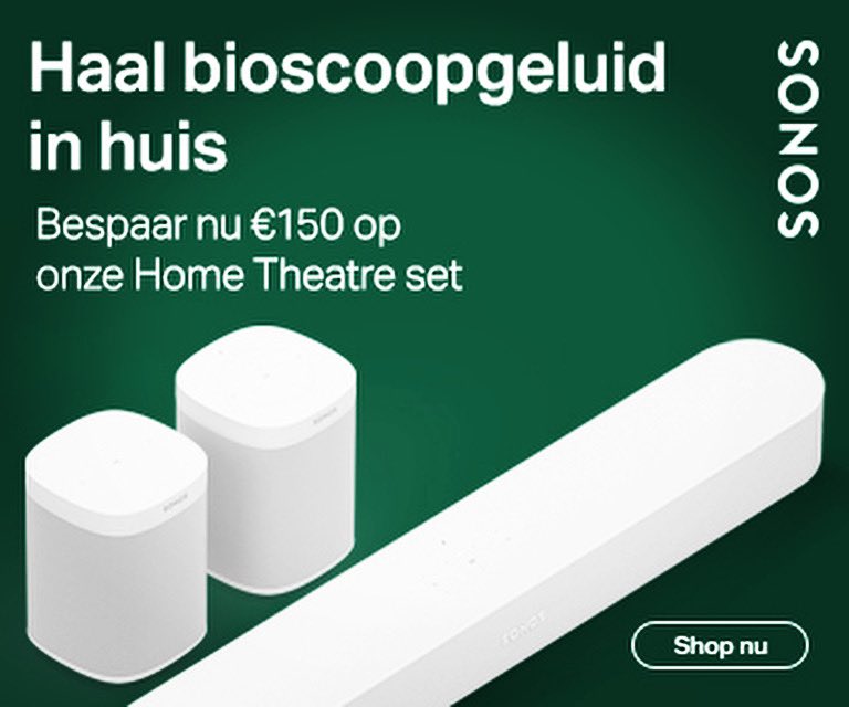 Maak het thuis blijven aangenamer door jezelf te verwennen met één of meerdere SONOS speakers en pak dit voordeel mee!
SONOS ONE SL € 149,-
SONOS ONE € 179,-
SONOS BEAM € 399,-

Actie loopt tot 23-04-2020