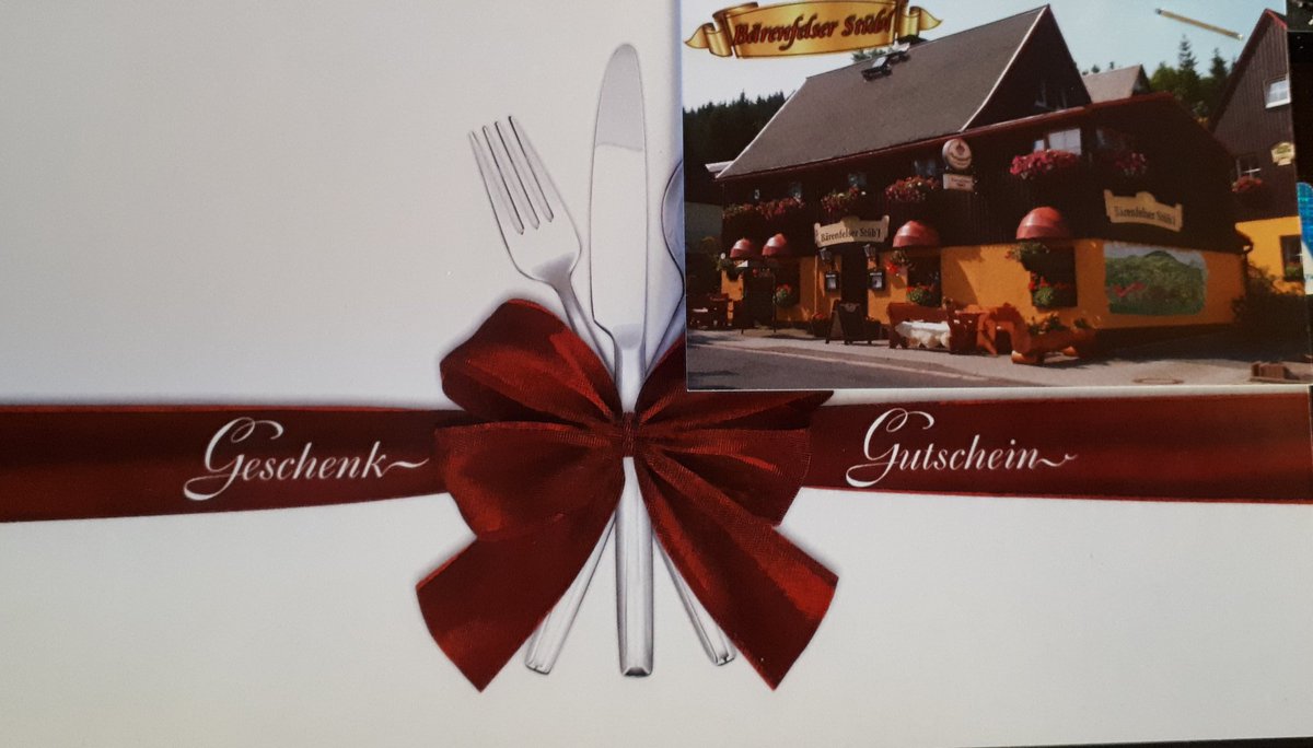 Jurgen Hebert Gutschein Fur Ein Gemeinsames Essen In Einer Lieblingskneipe Gekauft Hier Barenfelser Stubl Hoffentlich Wird Die Vorfreude Nicht Zu Lang Barenfels Altenberg Erzgebirge Osterzgebirge Gutschein Sachsen T Co