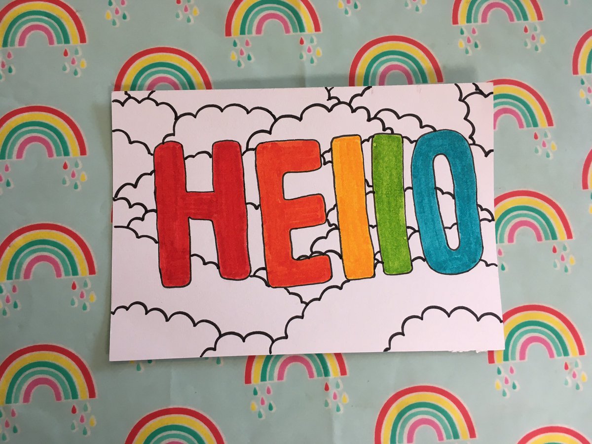 amyjcreech's tweet photo. During this period of social distancing me and my family have signed up to be a pen pal with a care home. We are making postcards to email them. Just heard that the first ones have been received! #onlyconnect @artsincarehomes @napa-activities.co.uk https://t.co/2CoJPh43pu