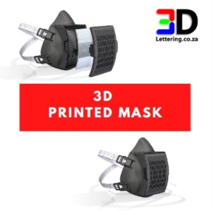 Our new mask is easy to use by inserting cotton rolls or tissue paper as a filter. These can be replaced as often as you like and the mask itself can be washed using warm water and soap. Clean or wipe down your mask using disinfectant
#innovation #facemask #3dletteringsa #covid19