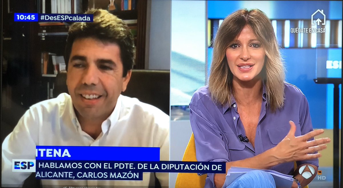 rauldalmau's tweet photo. El Presidente @CarlosMazon40 expone a @susannagriso en @EspejoPublico dentro de los HECHOS que propone la @dipuAlicante: endeudamiento para los autónomos y Pymes NO. Eliminación y suspensión de impuestos SI. Queremos eliminar el IAE a 8.500 empresas, @sanchezcastejon nos dejas? https://t.co/dAS4LfN0YN