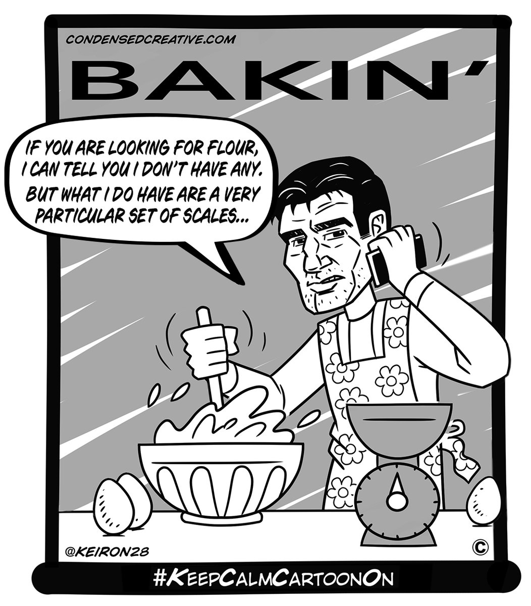 They say there's a #flourshortage out there...

If home bakin' fan* #liamneeson can't find any, who can?

Here's the latest in our #KeepCalmCartoonOn campaign to keep the nation smiling.

#coronavirus #homebaking <a href="/ScottishBakers/">Scottish Bakers</a> <a href="/SalterUK/">Salter UK</a> 

*little white (or wholemeal) lie