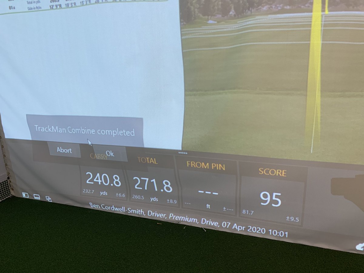 BenCordSmith's tweet photo. @TrackManGolf #trackmancombine PB on driver as well👍@Point1golfcoach https://t.co/kEtWjPBn47
