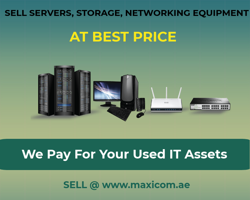 maxicomuae's tweet photo. Sell Servers, Storage, Networking Equipment at the best price in UAE.

** We pay for your Used IT Assets **

Kindly contact us with your list of equipment at https://t.co/srZZlBLJk5

#SellServers, #usedservers, #Storage, #Networking, #ITEquipment, #Servers, #datacenter, #Ewaste https://t.co/7xLy8TO3aL