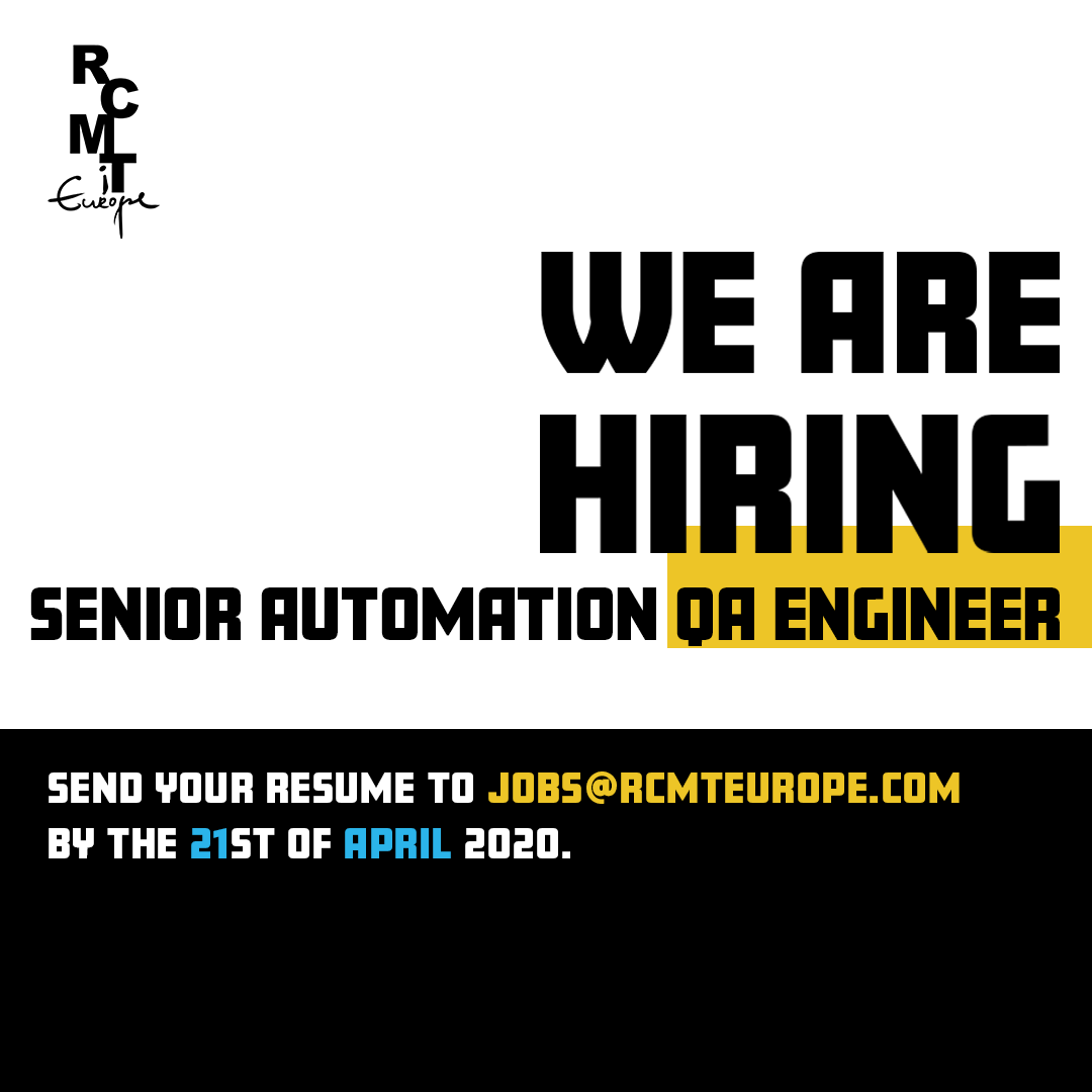 RcmtIt's tweet photo. 🔎Looking for a Senior Automation QA Engineer.

Requirements: 

1. Can program automated tests, on different levels:

API tests
Component tests
Integration tests
E2E tests

2. Has an excellent understanding of programming/ scripting languages

3. Experience:Jasmine and Protractor https://t.co/3YNNX5qhe5