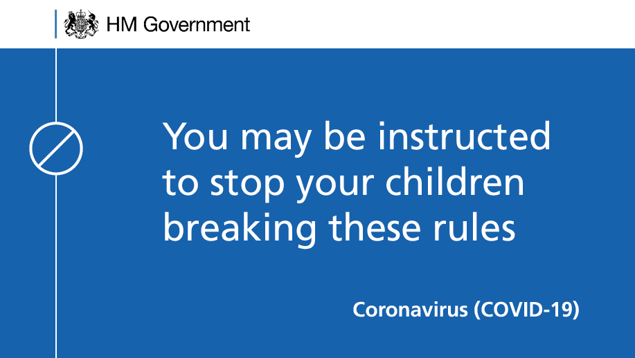 You may be told to stop your children from breaking the rules if they have already done so (3/7)  #StayHomeSaveLives