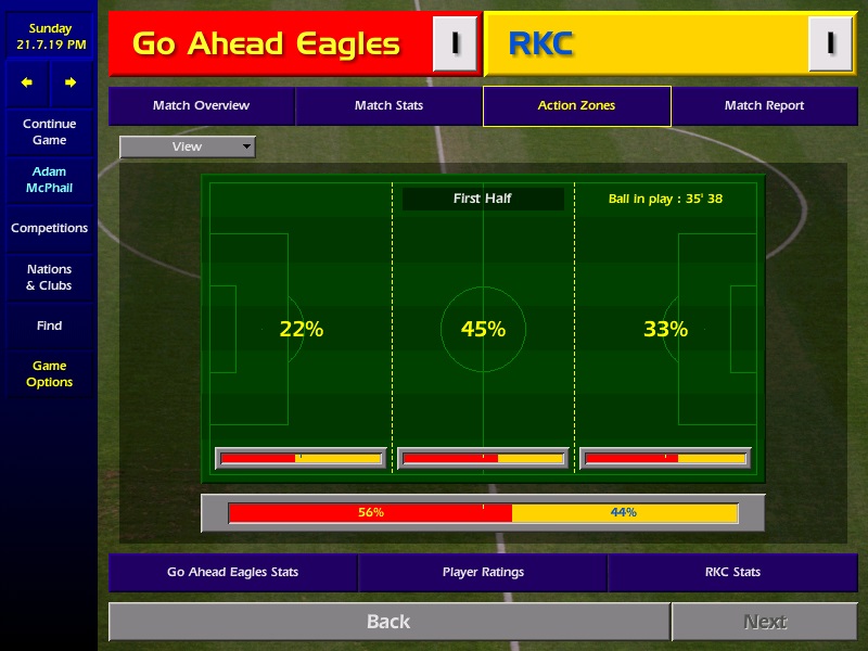 ...With celebrations still in full flow, The Eagles face RKC at De Adelaarshorst still in party mode. The home sound create a cacophony of noise as the 1st whistle blows. The score remains goal less at half time with most of the game being played in the RKC half.  #CM0102