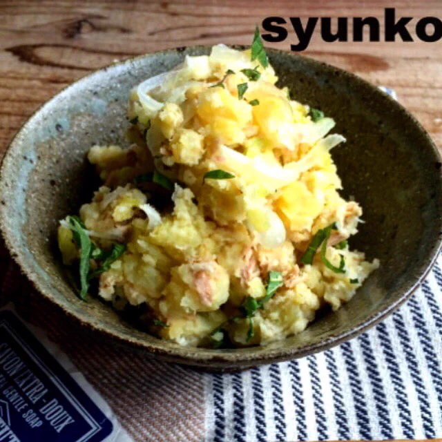 新玉と新じゃがの季節！【新玉とツナの和風ポテトサラダ】を晩ごはんに！！