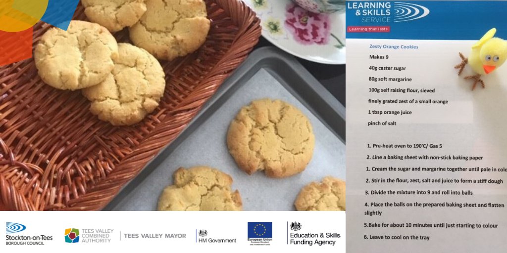 learnstockton's tweet photo. Good morning, we have another Easter treat for you , Zesty Orange Cookies, a nice easy recipe brought to you from our Community Cafe recipes. 
 #bakingwiththefamily #StayAtHomeSaveLives #bakingbiscuits
#keepingoccupied #StayingAtHome2bSafe https://t.co/IzQpRaWLJL
