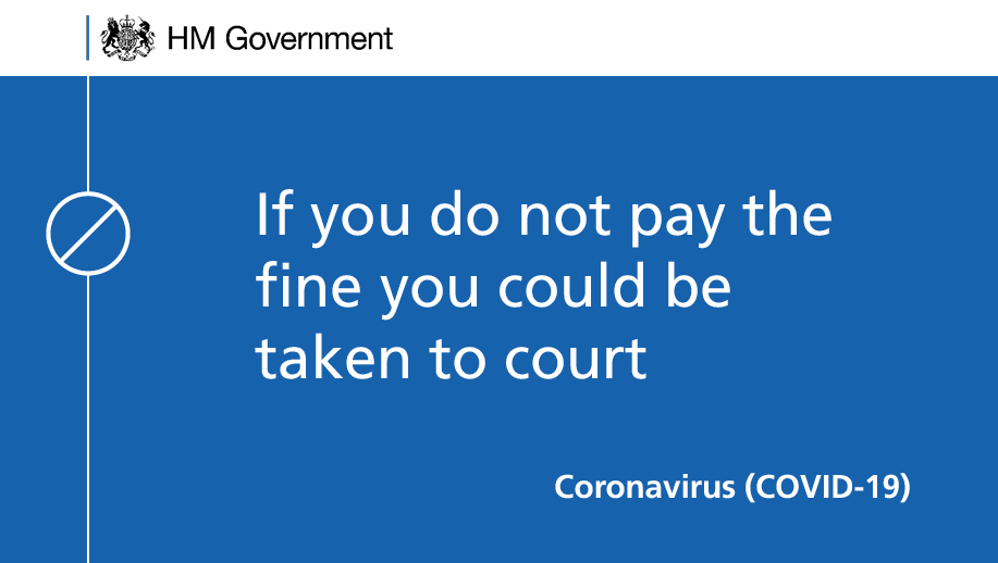 If you do not pay your fine you could be taken to court. There, magistrates are able to impose unlimited fines. Find this information, and more, in our guidance on what you can and can’t do:  https://www.gov.uk/government/publications/coronavirus-outbreak-faqs-what-you-can-and-cant-do/coronavirus-outbreak-faqs-what-you-can-and-cant-do#what-will-happen-to-me-if-i-break-the-rules (7/7)  #StayHomeSaveLives
