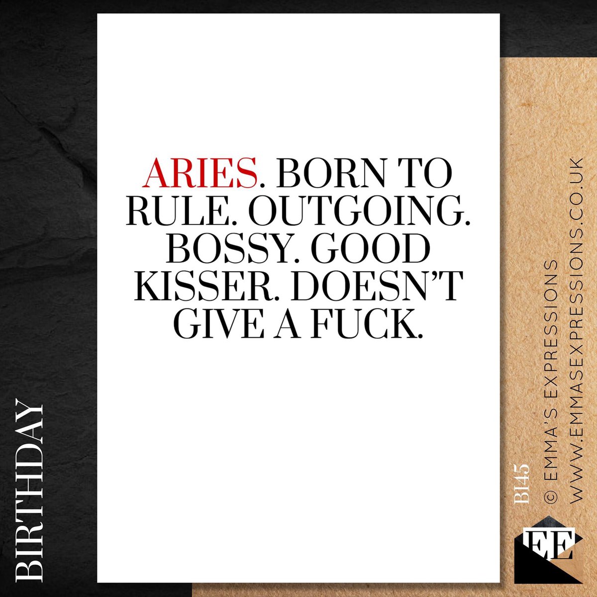 emmasxpressions's tweet photo. Aries. ♈️

✖️✨SHOP NOW: https://t.co/KtFXrpTfNK
🔍 Search BI45

✉️ A5-Sized Handmade Cards
📮 FREE First Class Postage
🛒 Multi-Packs Available 

#greetingcards #cards #birthdaycards #funnybirthdaycards #rudebirthdaycards #starsigncards #aries #birthday #happybirthday https://t.co/CUX7Qnh6mf