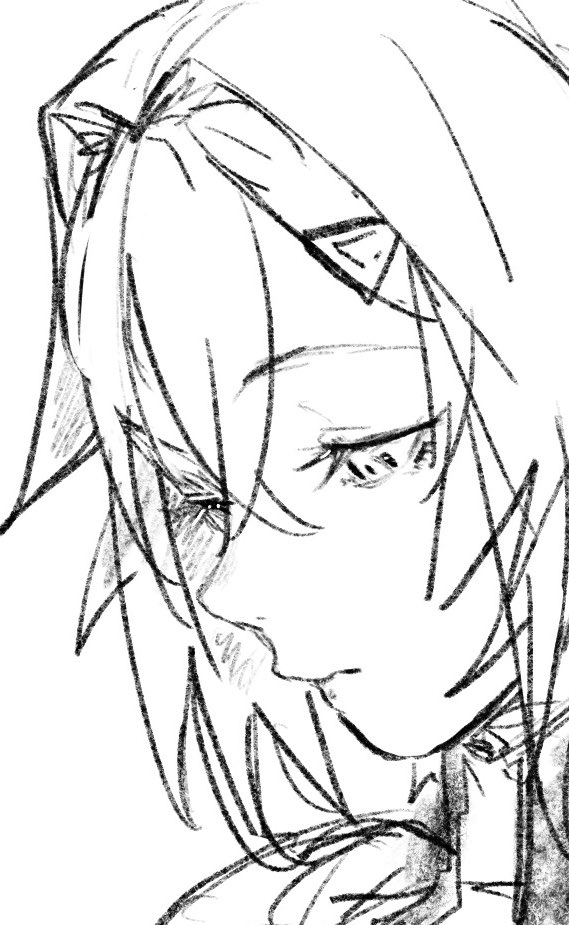 #上手い下手は別にして自分の絵柄のここが好き ほっぺたと唇と顎 