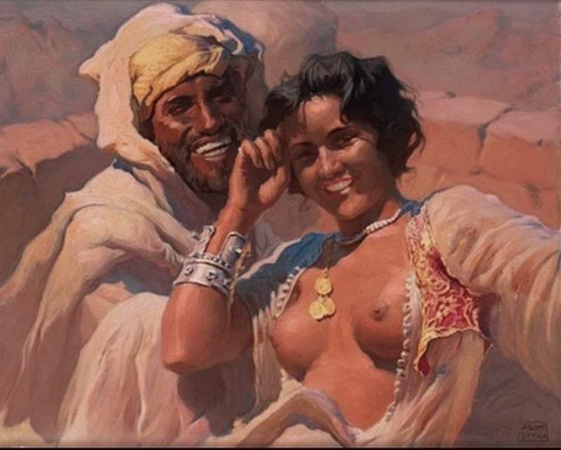 vintagerotica1's tweet photo. #April7 #birthday #AdamStyka #Polish #painter #orientalist #vintage #art https://t.co/77aHYiPCm8