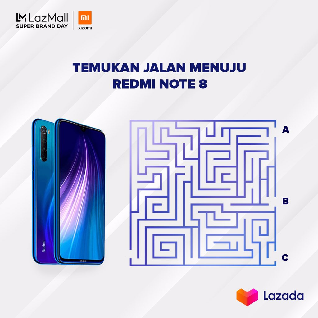 LazadaID's tweet photo. Lazadians! Ikut quiz dan menangkan Redmi Note 8 gratis!!

Caranya:
1. FOLLOW @lazadaID + @XiaomiIndonesia
2. RETWEET &amp; LIKE tweet ini
3. REPLY pake jawaban yg benar + hashtag #SemuaAdaDiRumah
4. 1 pemenang bakal dapetin 1 unit Redmi Note 8, periode sampai 7 April 2020

#LazadaID https://t.co/aErXF7oCL7