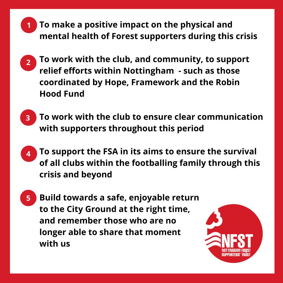 For now, we continue to work with a number of groups, including  @NFFC, to deliver on our priorities, as outlined below 