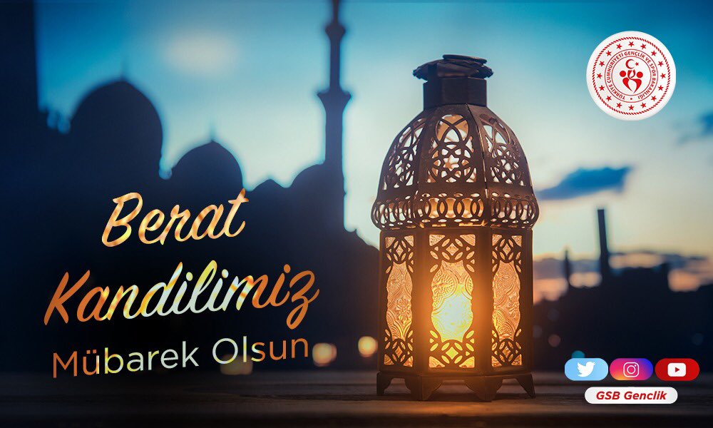 Ramazan ayının müjdecisi, af ve rahmet kapılarının sonuna kadar açık olduğu bu gecenin tüm Türk -İslam alemine huzur, rahmet ve bereket getirmesini Yüce Allahtan niyaz ederiz. #BeratKandilimizMuebarekOlsun