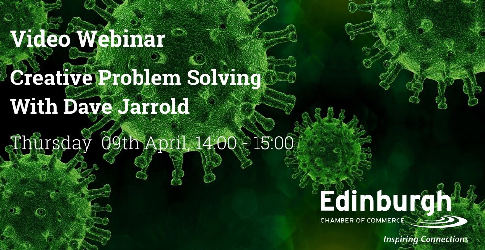 ECoC_Training's tweet photo. #Free #webinar @EdinChamber  this Thursday 09/04 on Creative Problem Solving.  During this #COVID19 crisis ECC are offering free #business #Training for members and non-members.  Book via https://t.co/Qx3Gpdo5Wh https://t.co/OIFye5cF8G