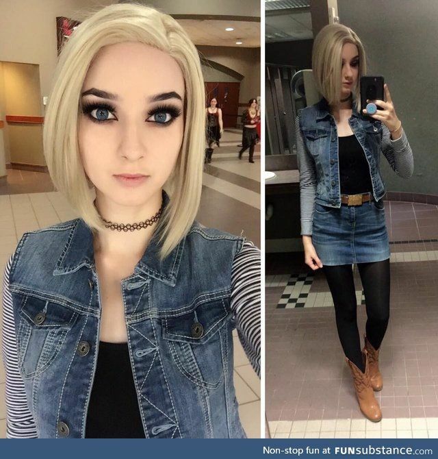 Android 18 Lazuli ラズリ C18 人造人間18号 Cosplay コスプレ tweet media