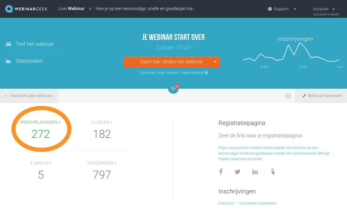 Ben je communicatieprofessional? En wil je ook mijn kosteloos webinar ‘Hoe je op een eenvoudige, snelle en goedkope manier een professioneel filmpje maakt waarmee je opvalt’ bekijken? 👉

Dat kan! Voor 9 april van 16-17 u is er nog plek. 

Aanmelden: bit.ly/2UurIap