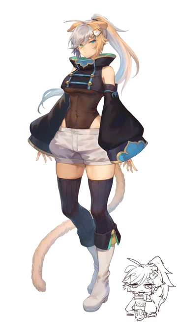 受肉したモデルのイラストと設定画です!
私が受肉したので名前はましゅーですね? 