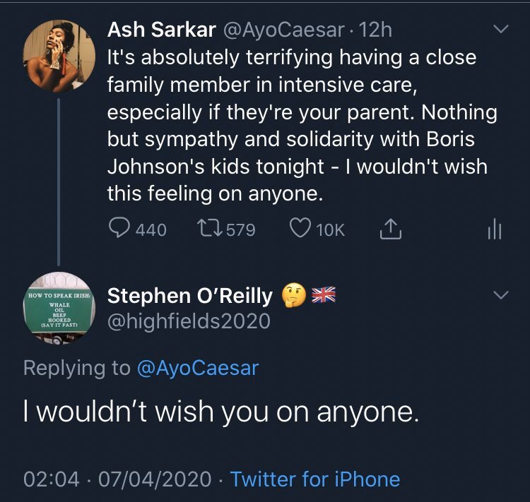 These replies to a sincere expression of empathy are utterly unhinged.