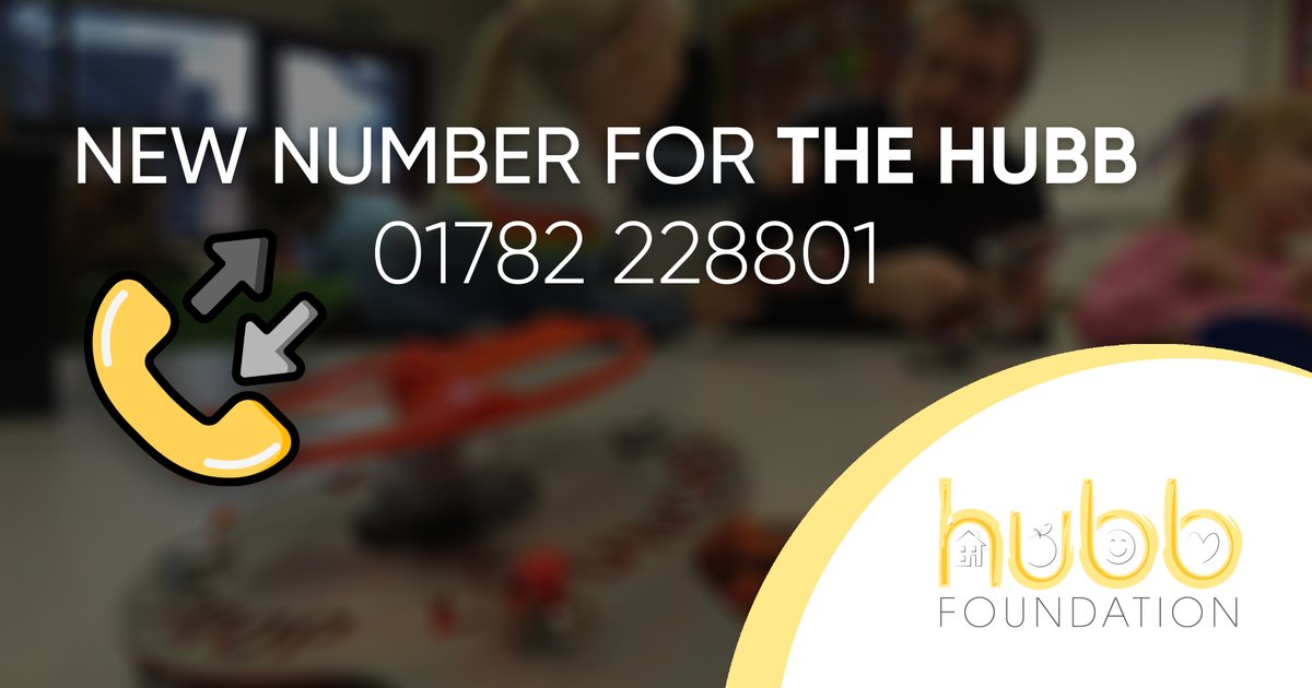 HUBBFoundation_'s tweet photo. Here's our new number if you need to get in touch... 01782 228801 ☎️ https://t.co/qWMIj7N7xF