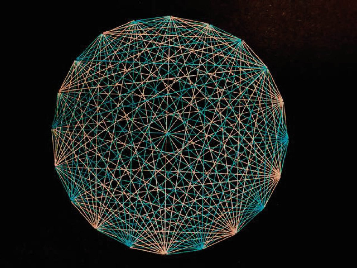 NinjaMaths1's tweet photo. @RobGeog My daughter started producing geometric patterns during the lockdown using two different coloured threads. At school they call them "Mystic Roses".
Especially useful as they take so long to complete ;-)
#ninjamaths https://t.co/TquNsGomeb