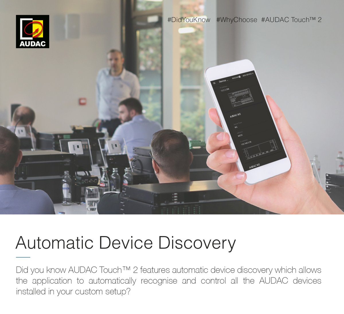 AudacAudio's tweet photo. #DidYouKnow 🔊 #AIDAC 🔊 #AUDACTouch https://t.co/XR3yUysv41