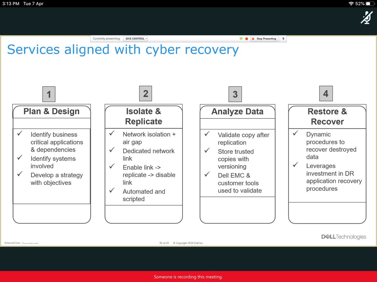 telalok's tweet photo. #CyberRecoverySolution #ransomware #protection #services @hcltech #DellTechDayInHCL webinar series by @pathak_anay @Ankushkoul10 @BhavyaDellEMC @vermag1 @RodGardner4 @she_geek_dell @rahgavsays @tsingh4IT @Piyu2u2 @zuberlkhan @TechnoGaurav @rajtanu https://t.co/ChEWUCgpAd