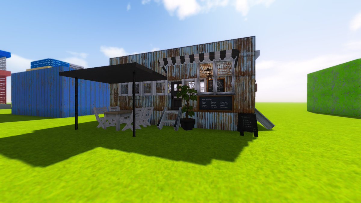 マッキーノ Pa Twitter 千寿さんの建築鯖で作ったコンテナ改造型カフェ 路地裏modとコクリコットmodのハイブリッド Minecraft Cocricot 路地裏mod