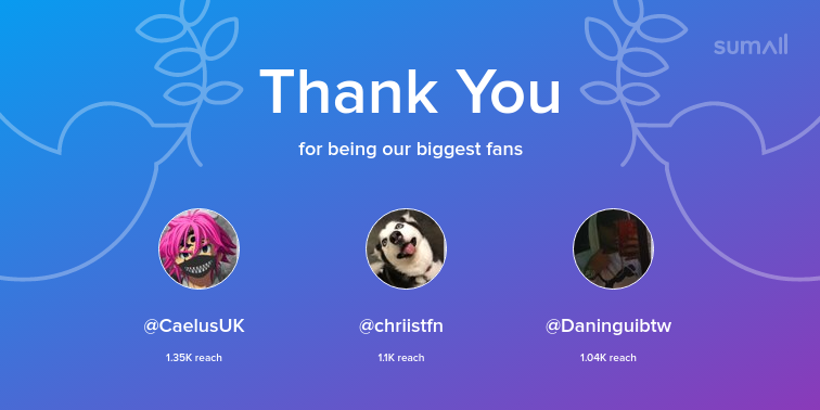 strvker_'s tweet photo. Our biggest fans this week: CaelusUK, chriistfn, Daninguibtw. Thank you! via https://t.co/mjAm8IyXp3 https://t.co/uZYT3pjFyL
