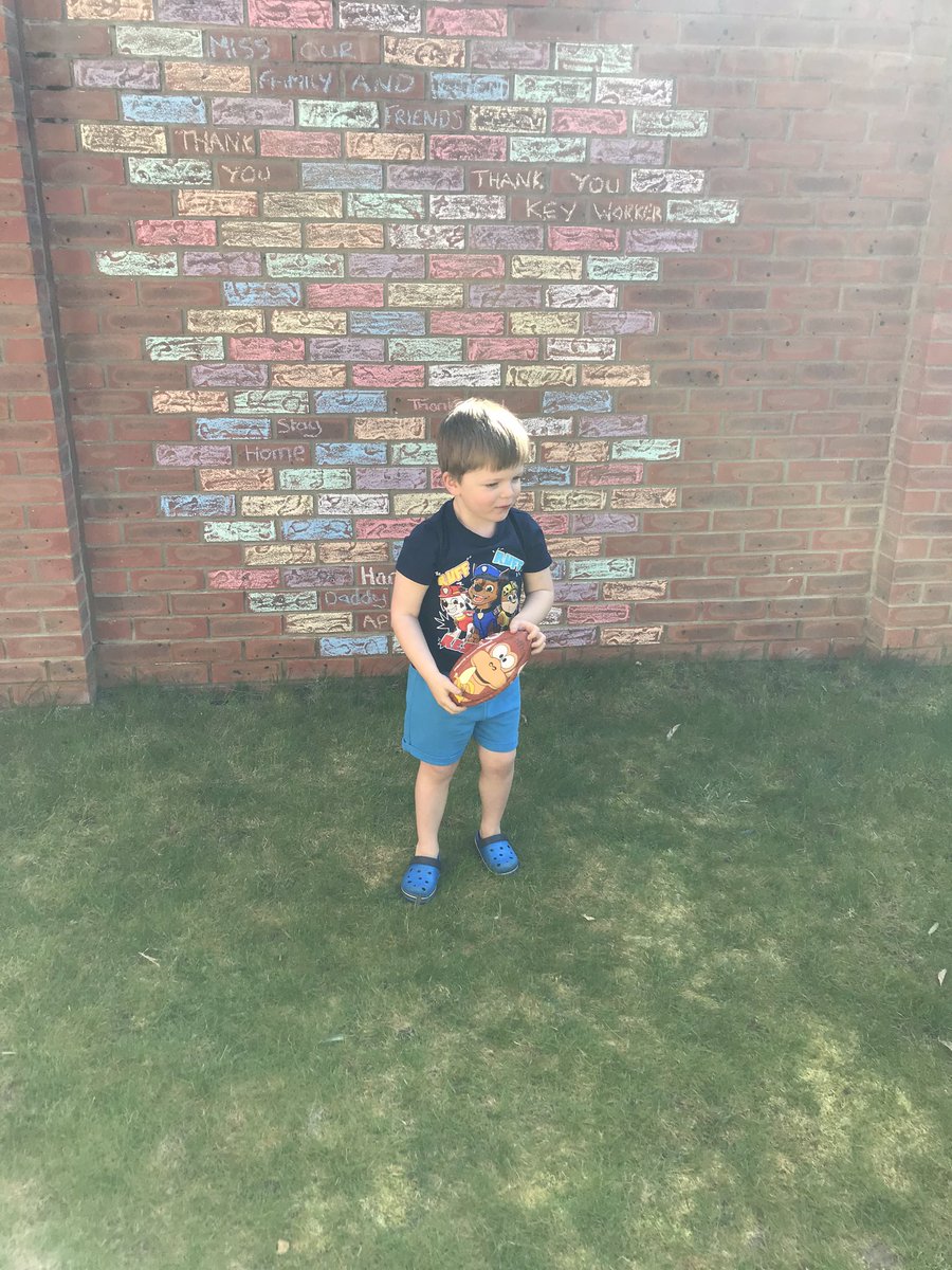 kazbobx's tweet photo. @LittleRuggers @Kevingeorge40 Harry has been practicing some rugby today.. although I don’t make a very good coach 🤣 Hope you’re all keeping safe little ruggers families https://t.co/voIPrTgxKm