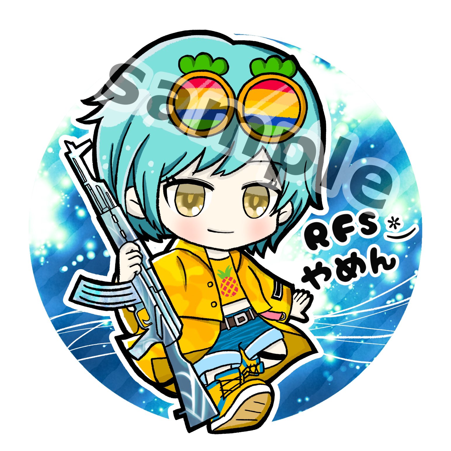 きなco Rfs やめん さんのアイコン描かせて頂きました ᐛ パイナップル人気あるなぁ 青系背景でカッコ良くまとめたよ 満足してもらえて良かったです ご依頼ありがとうございました T Co 6xabrqmdj1 Twitter