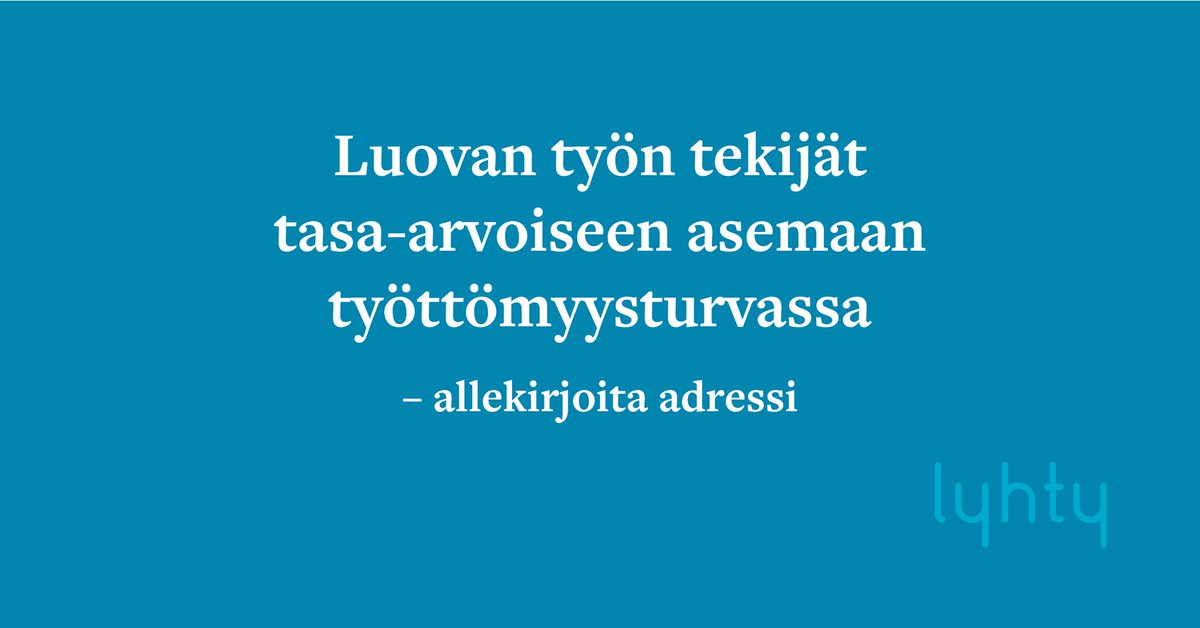 Luovatry's tweet photo. Ennen työttömyyttä tehdyn työn kerryttämät tekijänoikeuskorvaukset eivät saa leikata työttömyyskorvausta. Yli 400 ihmistä on jo allekirjoittanut adressimme, mahtavaa!💪 Jakakaa viestiä, kaikki tuki tarvitaan. ✍️Keräämme nimiä 15.4. asti➡️
https://t.co/GPmDBagTwV https://t.co/jkwr0HYFck
