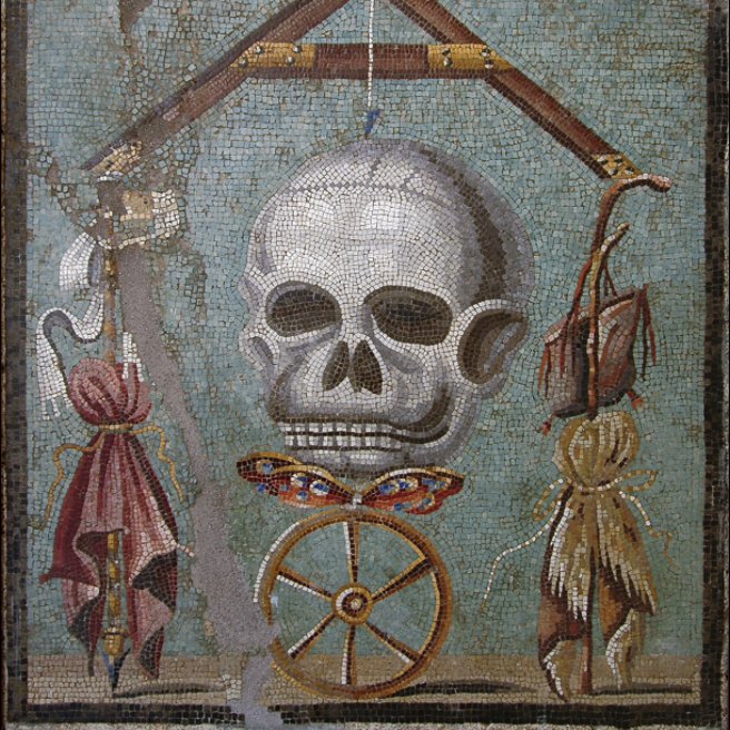 the same theme was famously used in mosaics from houses in Pompeii, including this beautiful example in the  @MANNapoli Inv. 109982
