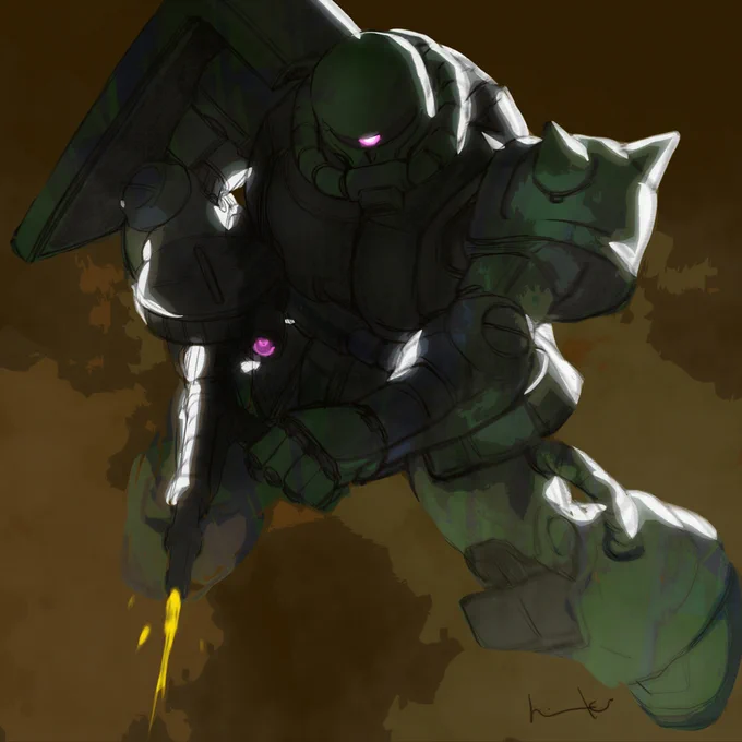 41年前の今日、『機動戦士ガンダム』の放送がスタートしたんですね。

右の白い2枚は小学1年生の頃に描いたものです。
動きのないモビルスーツを、謎の竜巻で必死に動かそうとしていますね。あとバネの量。笑

あーザク乗りてーなー

#ガンダムの日
#機動戦士ガンダム 