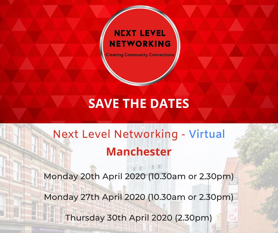 NL_Consultancy's tweet photo. Introducing #NextLevelNetworking - #Virtual Events... 🖥
♦️@Jasonreamagic
📊 @Garry_Gormley | @fabsolutions1
🤝 @Sharon_Amesu
See full details and too book on to an event here: https://t.co/FIZ7vjLzi6
#NextLevel #Consultancy #GMCCNetwork #Networking #Manchester #UK https://t.co/B11jxqcR8n